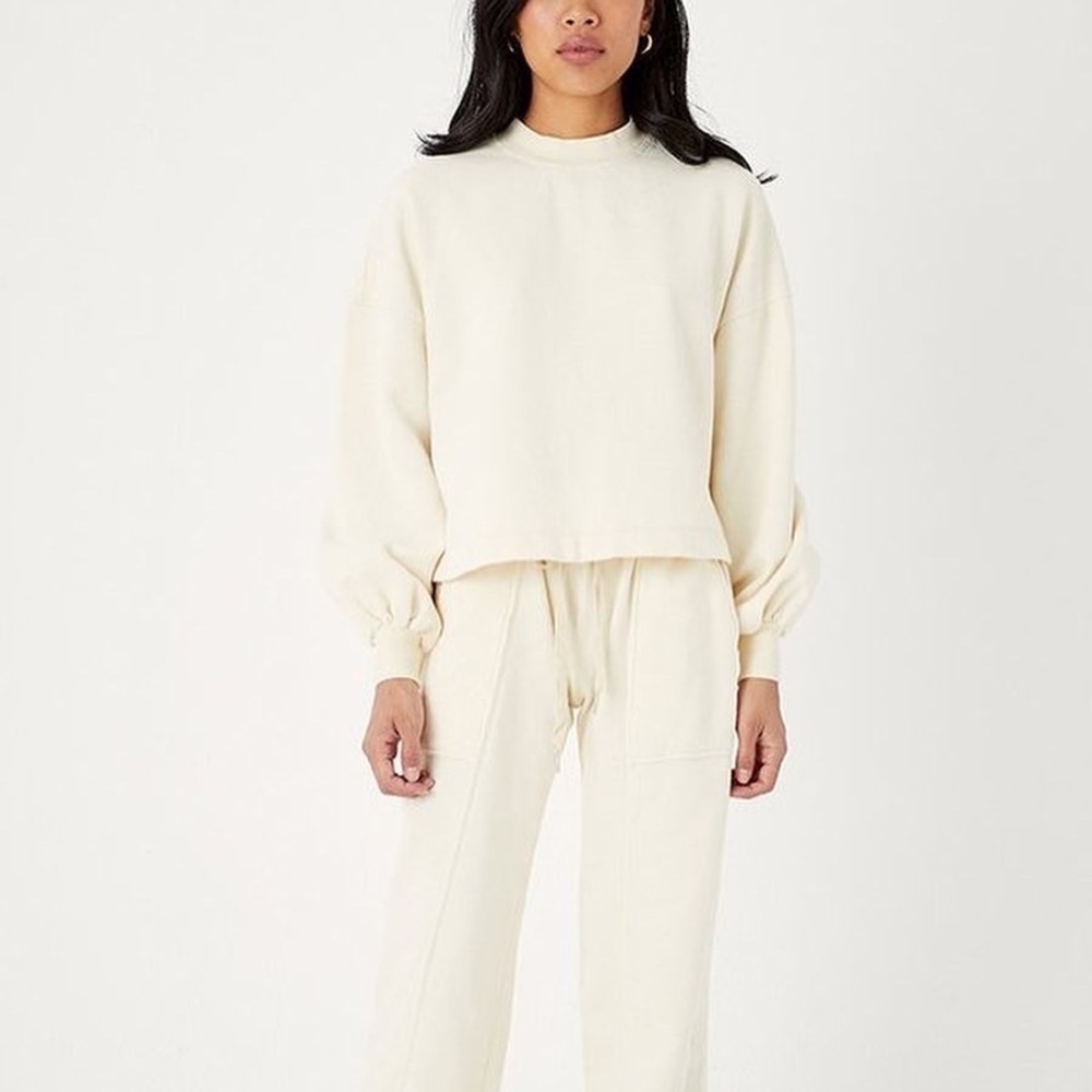 Back Beat Co. Recycled Cotton Puff Sleeve Sweatshirt
